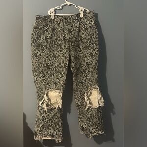 Maggie Mid-Rise Printed Jeans